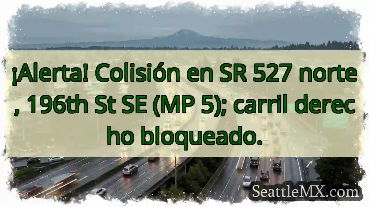¡Atención! SR 527 N bloqueado.