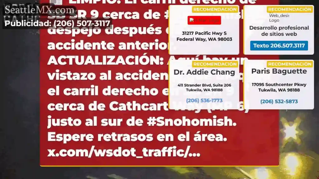 LIMPIO: El carril derecho de SB SR 9 cerca de