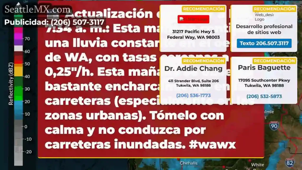 Actualización del radar a las 7:34 a. m.: Esta
