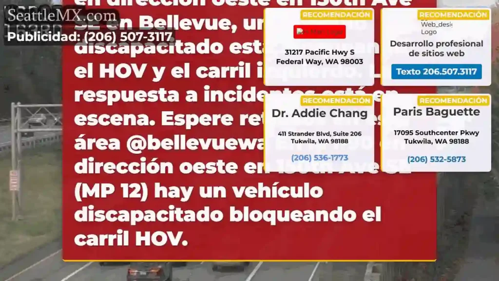 ACTUALIZACIÓN: En la I-90 en dirección oeste en