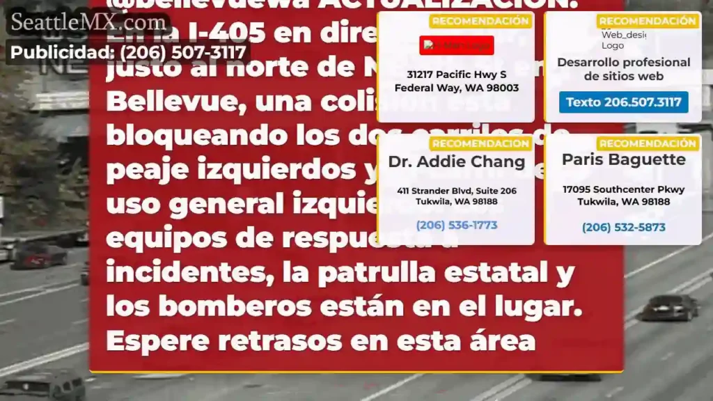 ACTUALIZACIÓN #2: En SB I-405, justo al norte de