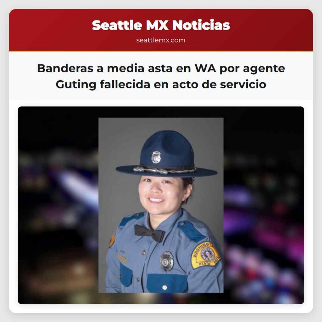 Banderas a media asta en WA por agente Guting
