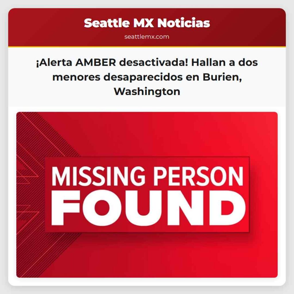 ¡Alerta AMBER desactivada! Hallan a dos menores