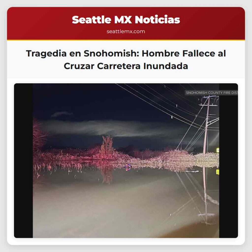 Tragedia en Snohomish: Hombre Fallece al Cruzar