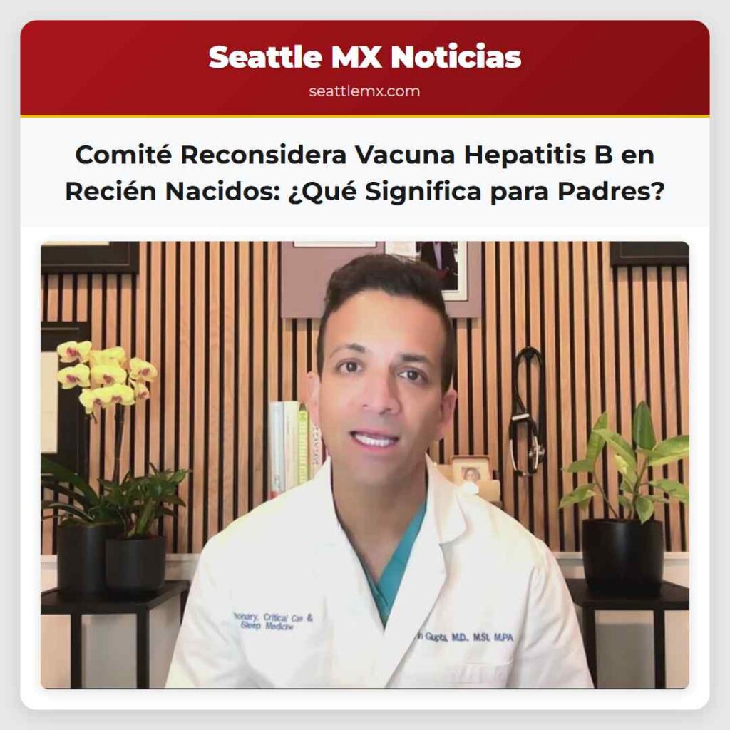 Comité Reconsidera Vacuna Hepatitis B en Recién