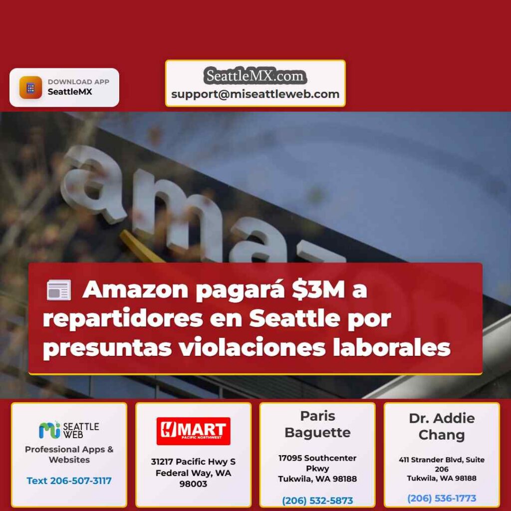 Amazon pagará $3M a repartidores en Seattle por