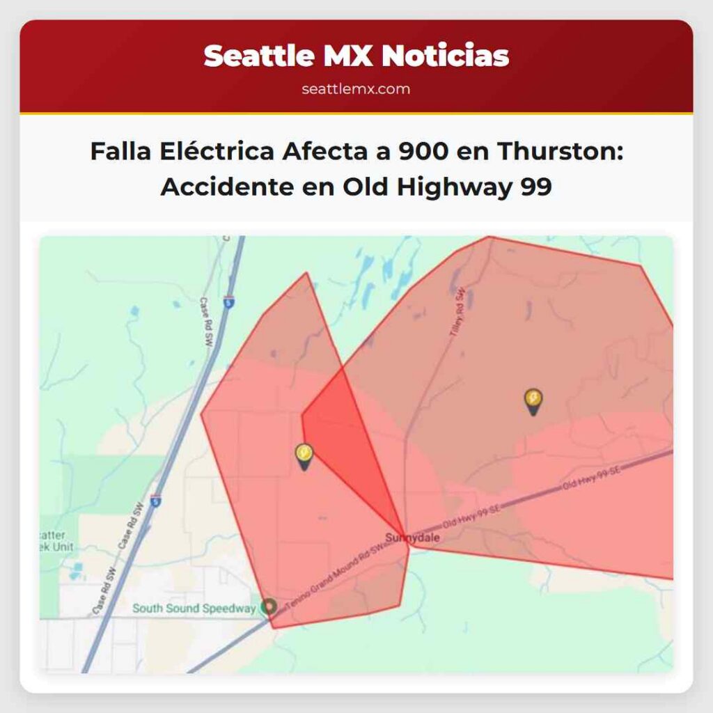 Falla Eléctrica Afecta a 900 en Thurston: