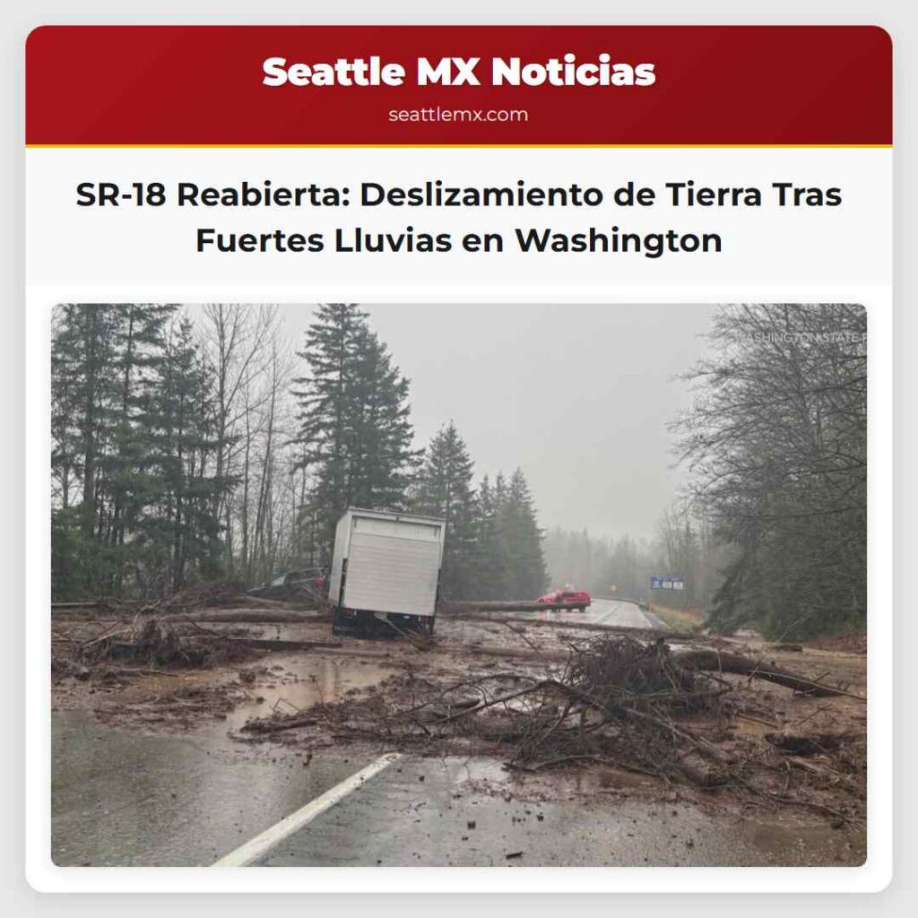 SR-18 Reabierta: Deslizamiento de Tierra Tras