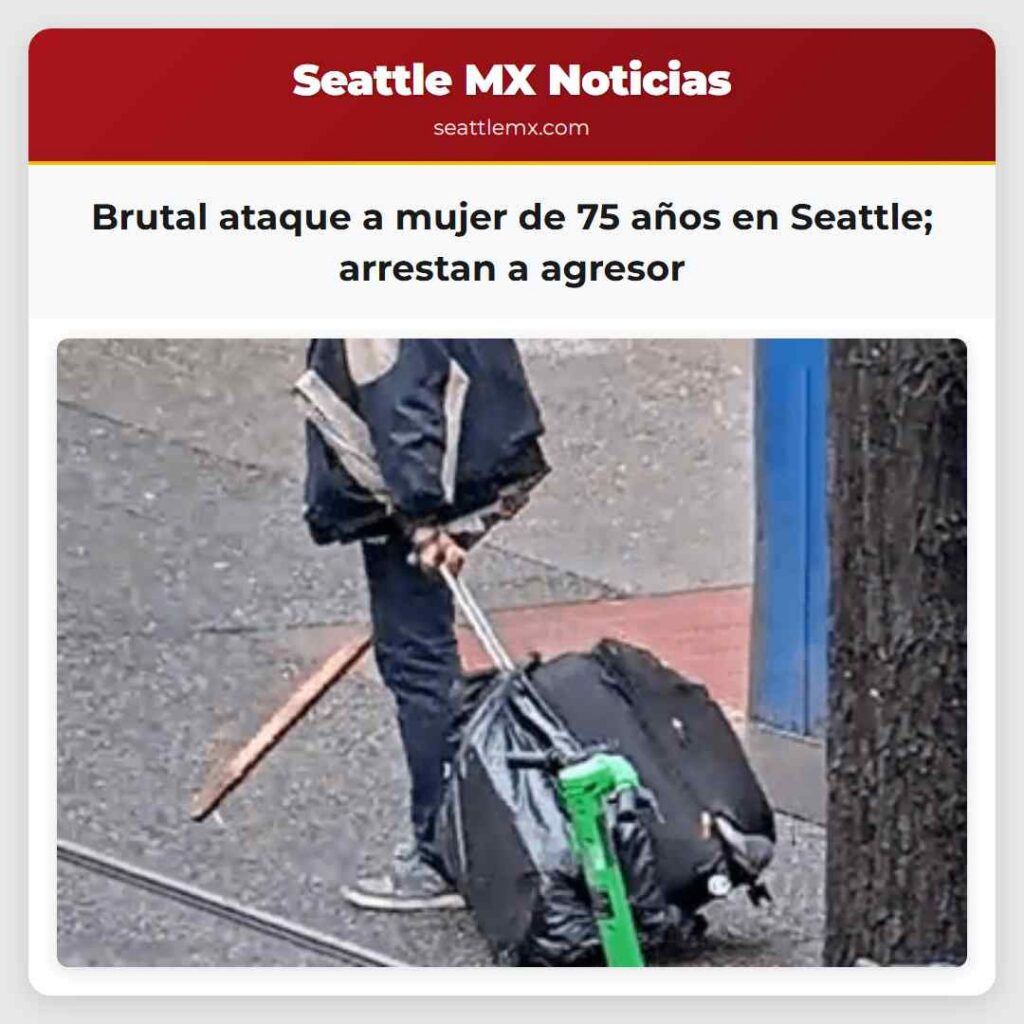 Brutal ataque a mujer de 75 años en Seattle;