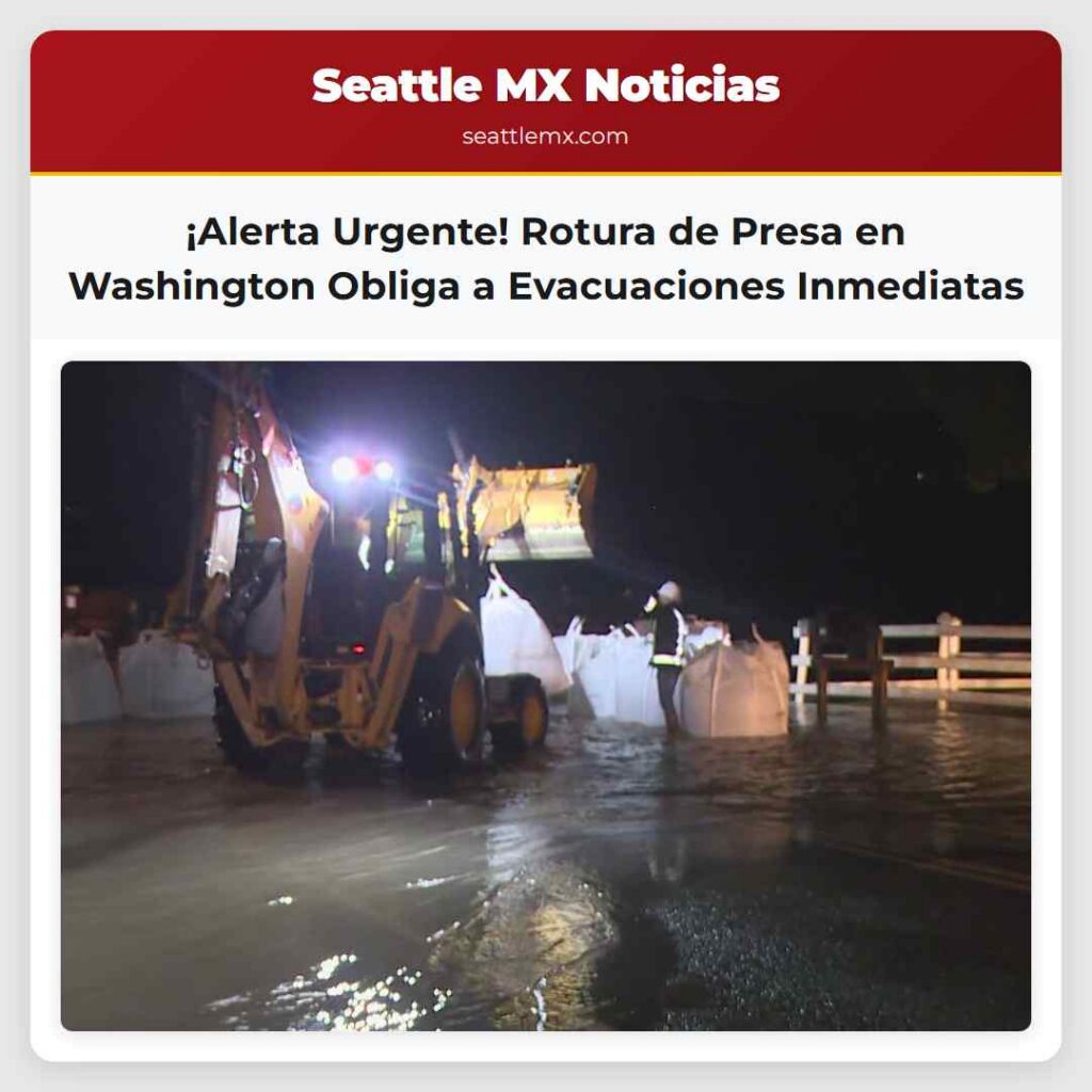¡Alerta Urgente! Rotura de Presa en Washington