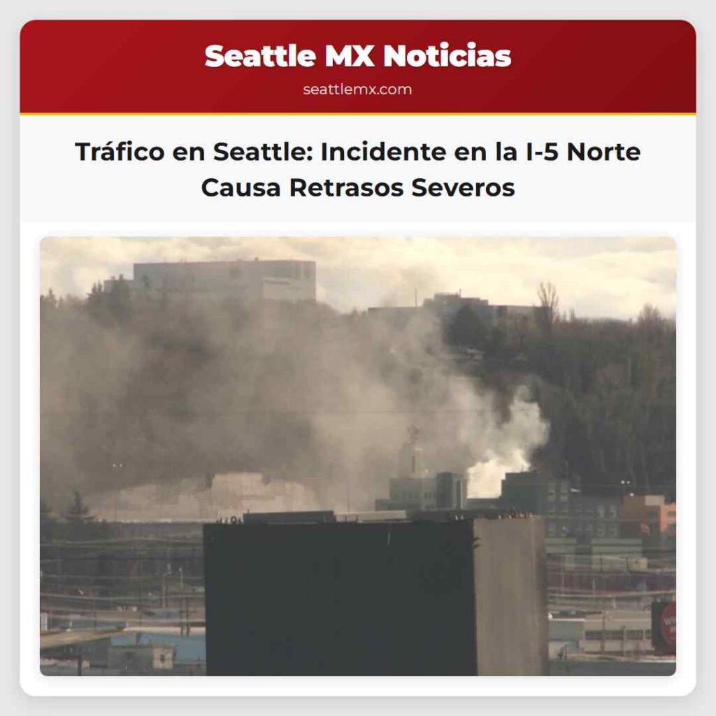 Tráfico en Seattle: Incidente en la I-5 Norte