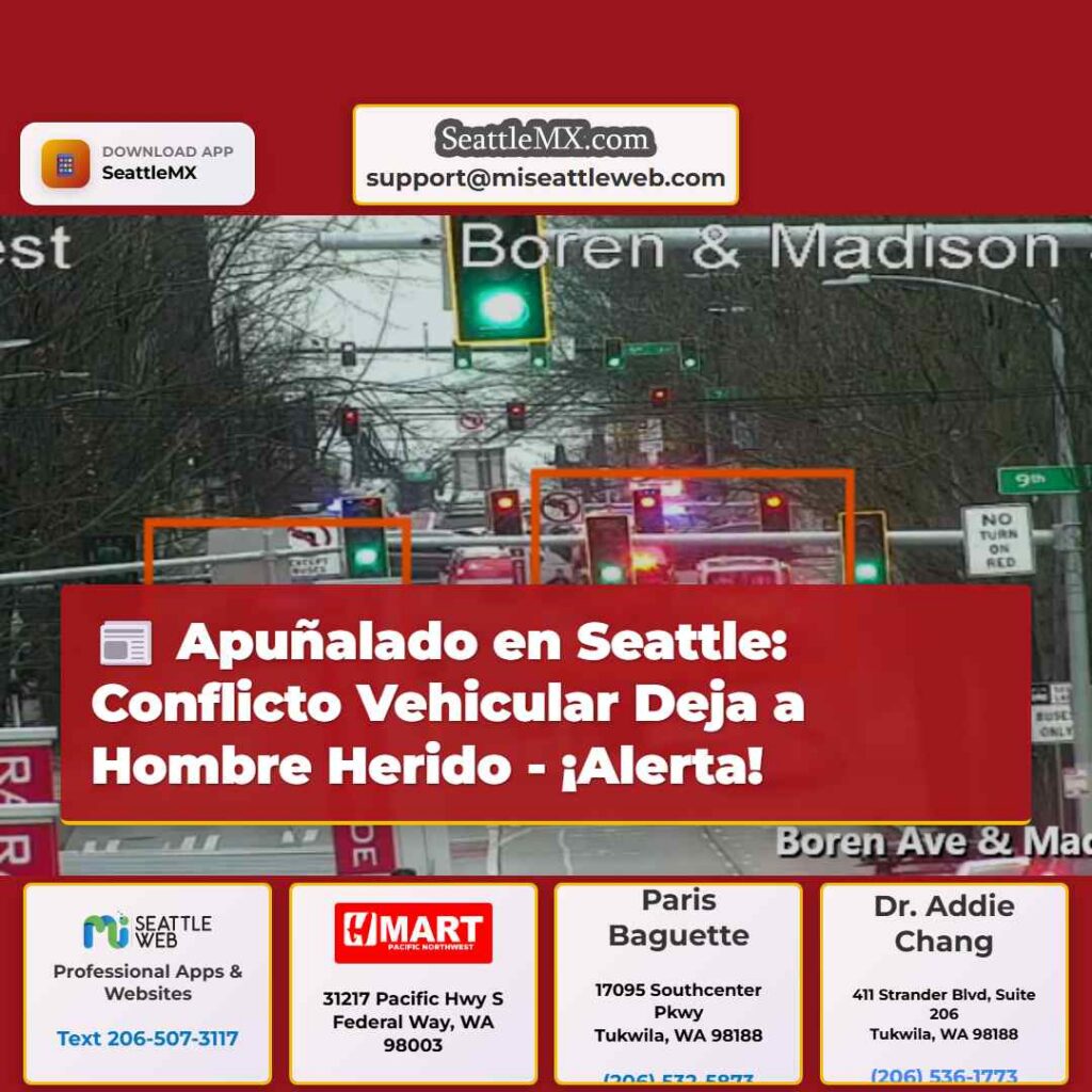Apuñalado en Seattle: Conflicto Vehicular Deja a