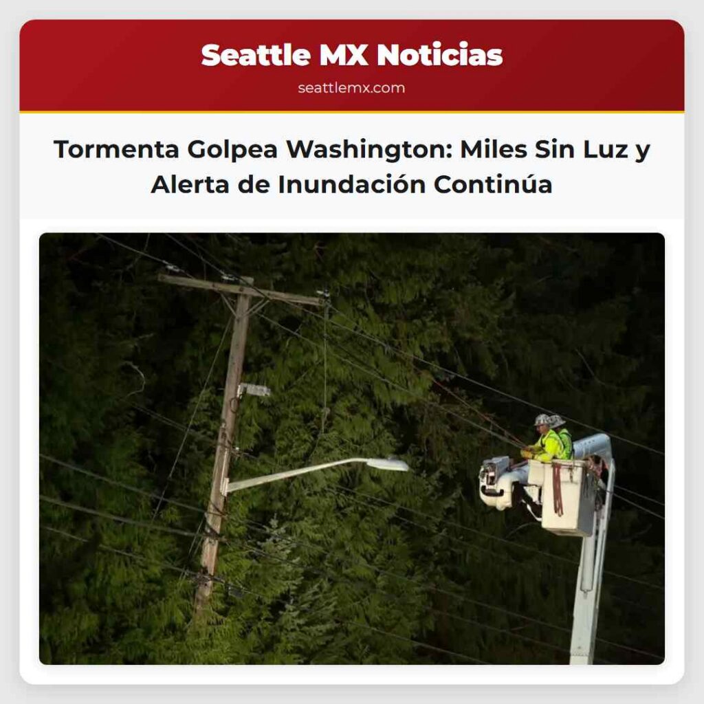 Home 1 Tormenta Golpea Washington: Miles Sin Luz y