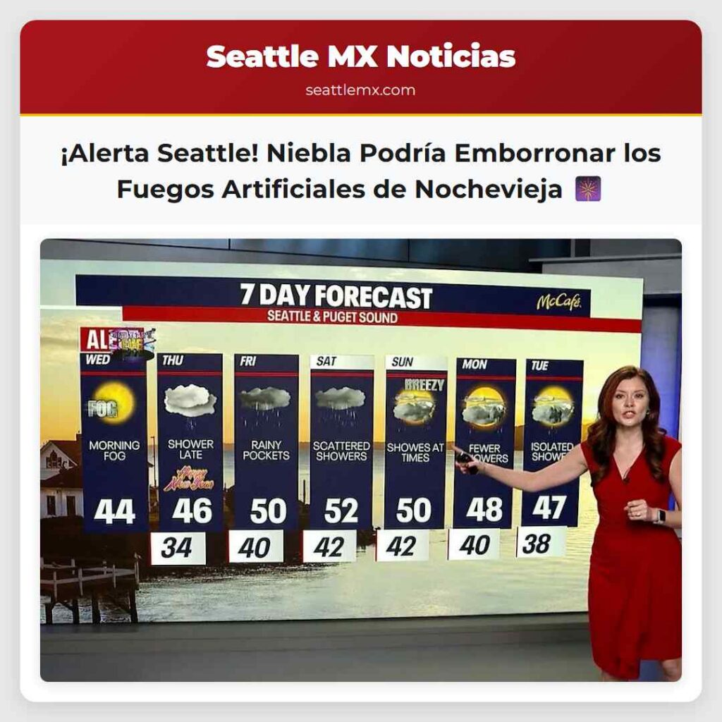 ¡Alerta Seattle! Niebla Podría Emborronar los