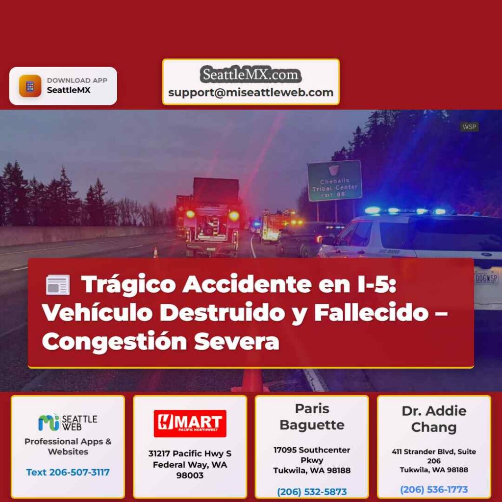 Trágico Accidente en I-5: Vehículo Destruido y