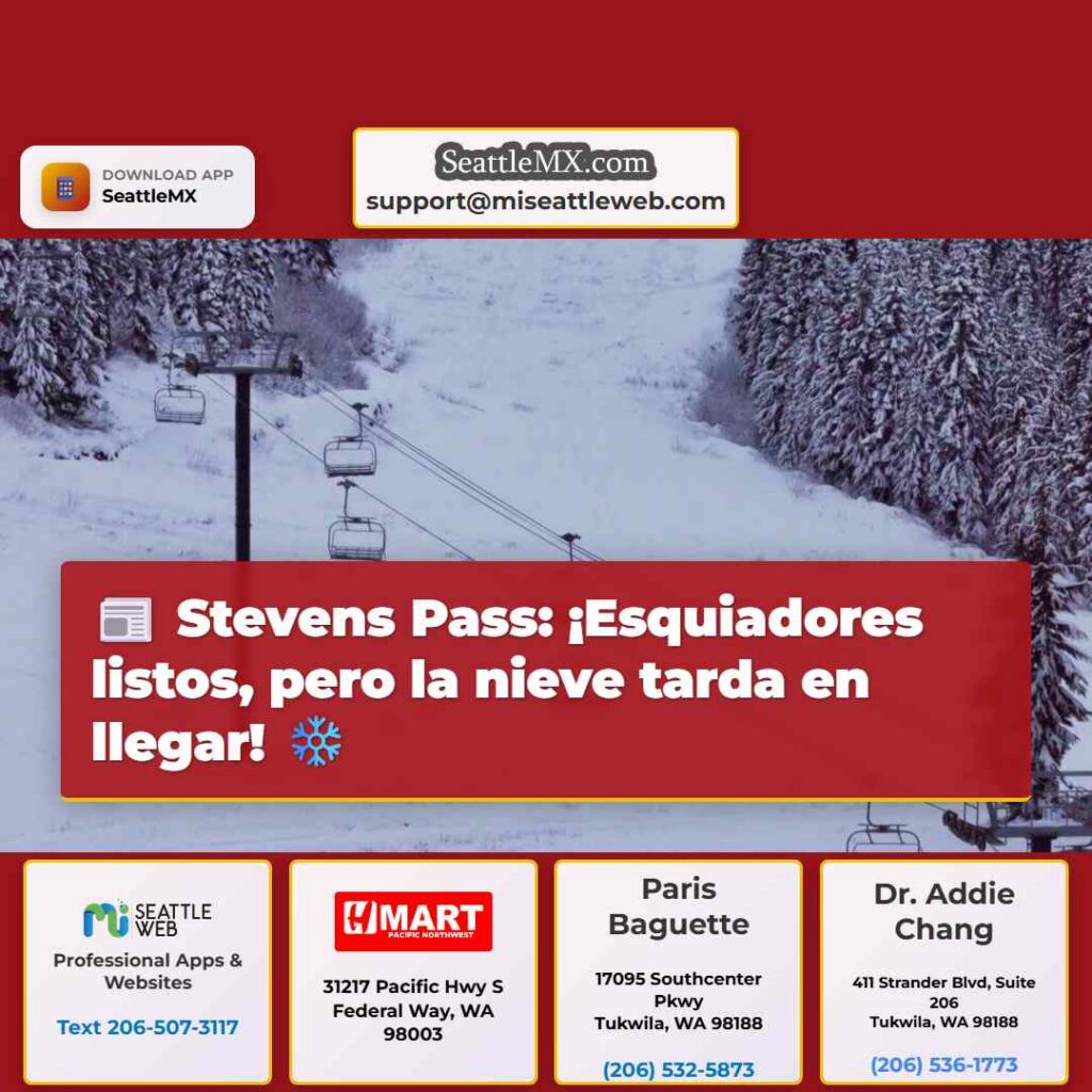 Stevens Pass: ¡Esquiadores listos, pero la nieve