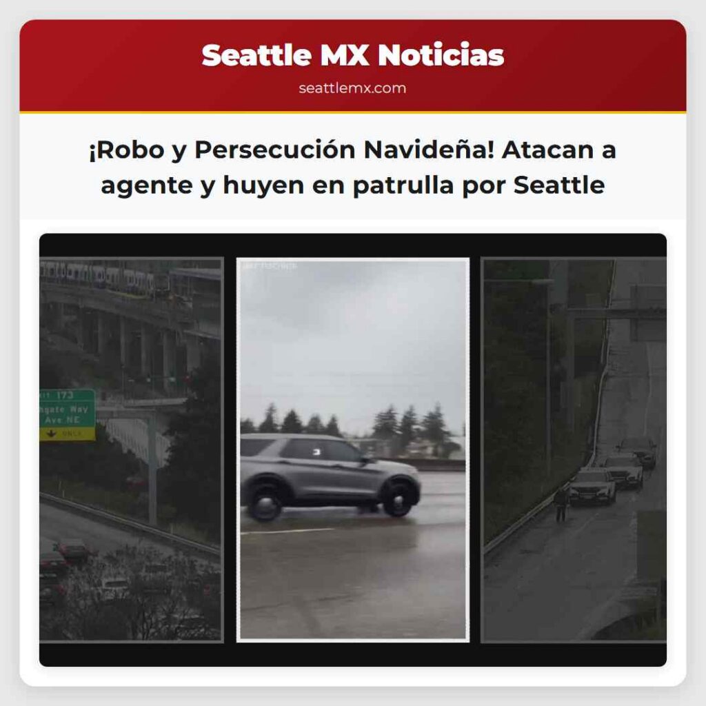 ¡Robo y Persecución Navideña! Atacan a agente y