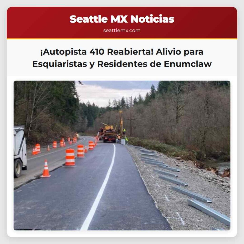 ¡Autopista 410 Reabierta! Alivio para