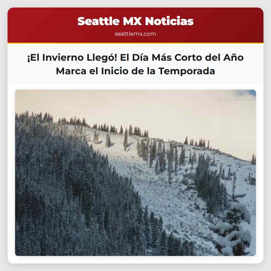 ¡El Invierno Llegó! El Día Más Corto del Año