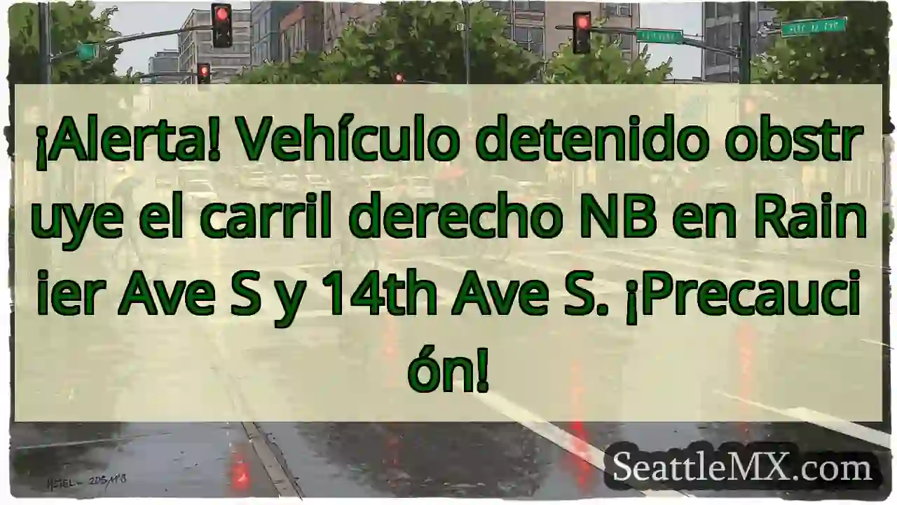¡Vehículo detenido! ¡Precaución en Rainier!
