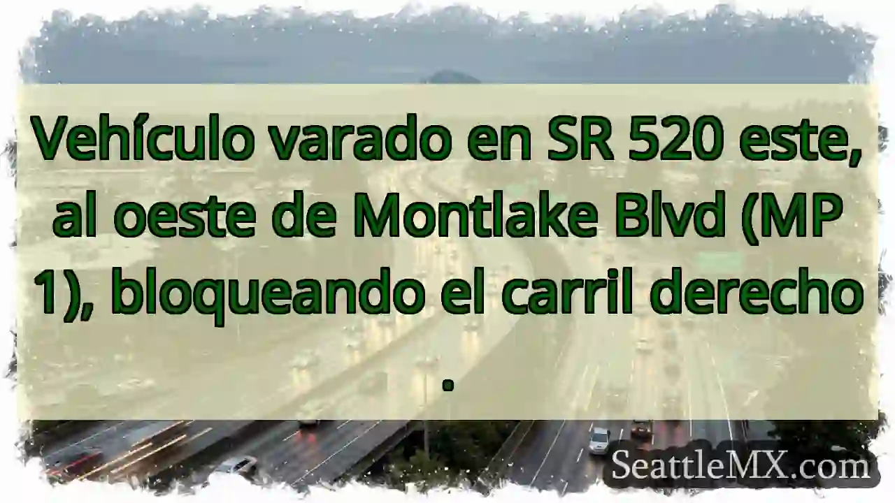 SR 520 Este: Vehículo bloquea carril.