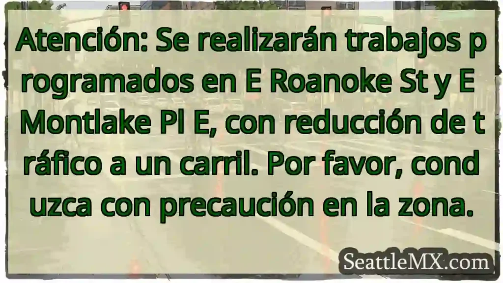 ¡Atención! Trabajo en E Roanoke St.
