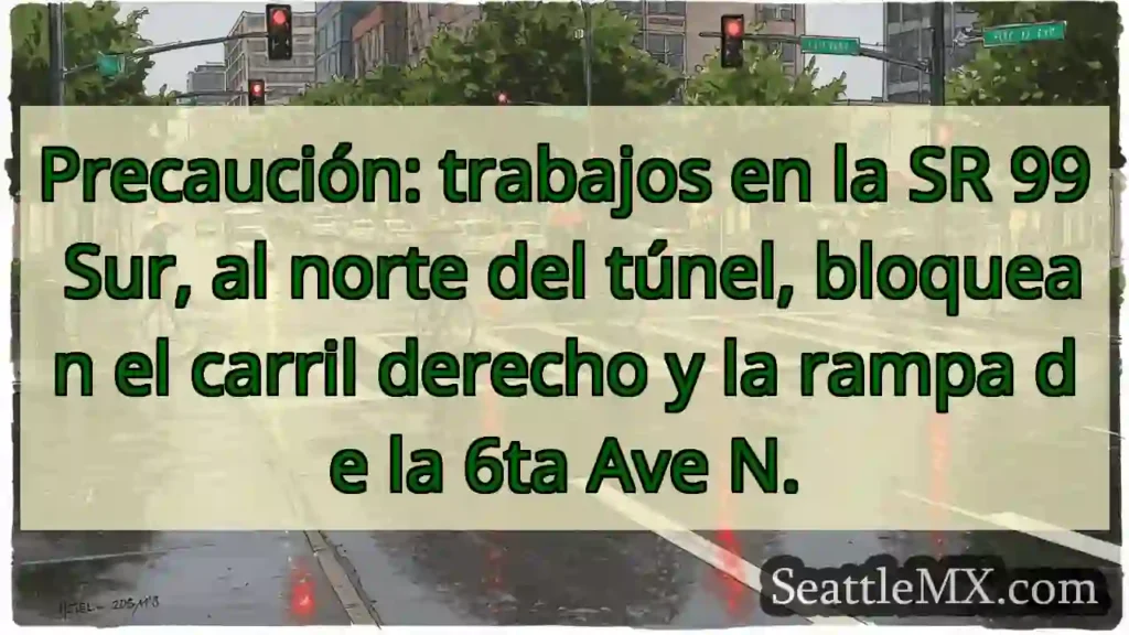 🚧 SR 99 Sur: ¡Cierre de carril! 🚧
