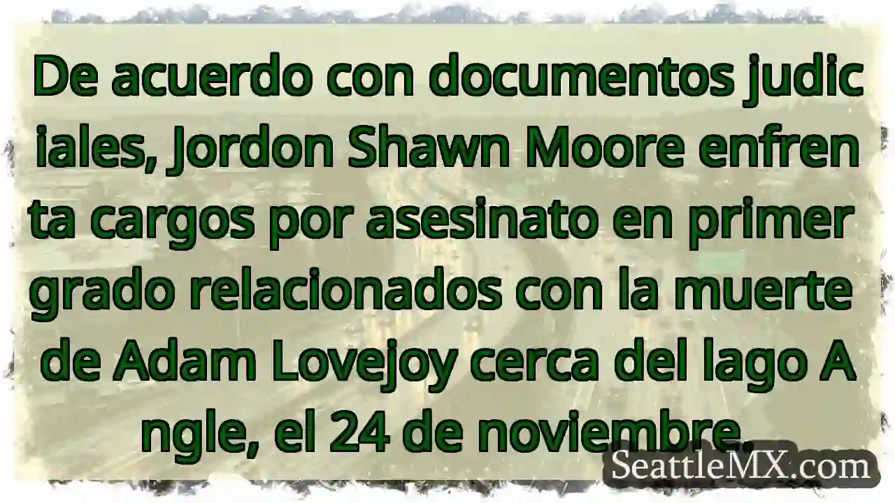Asesinato cerca del lago Angle. Cargos contra 1 Asesinato cerca del lago Angle. Cargos contra