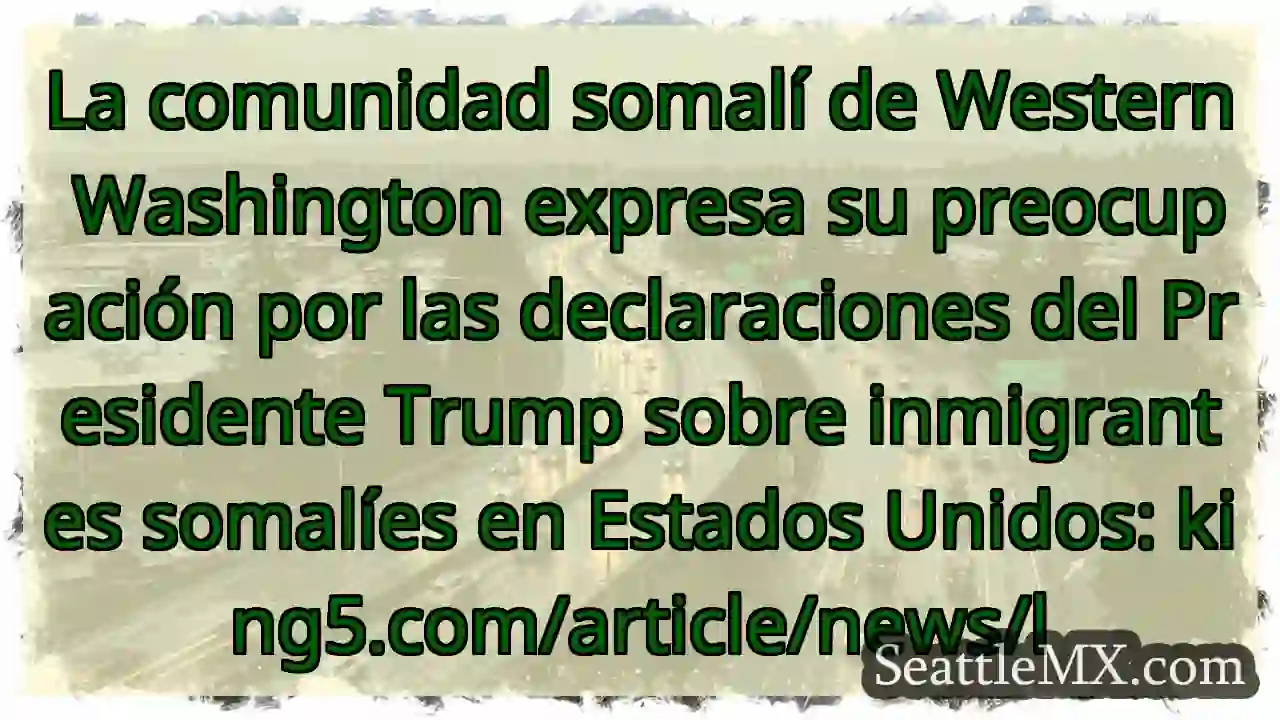 Preocupación somalí: Declaraciones de Trump