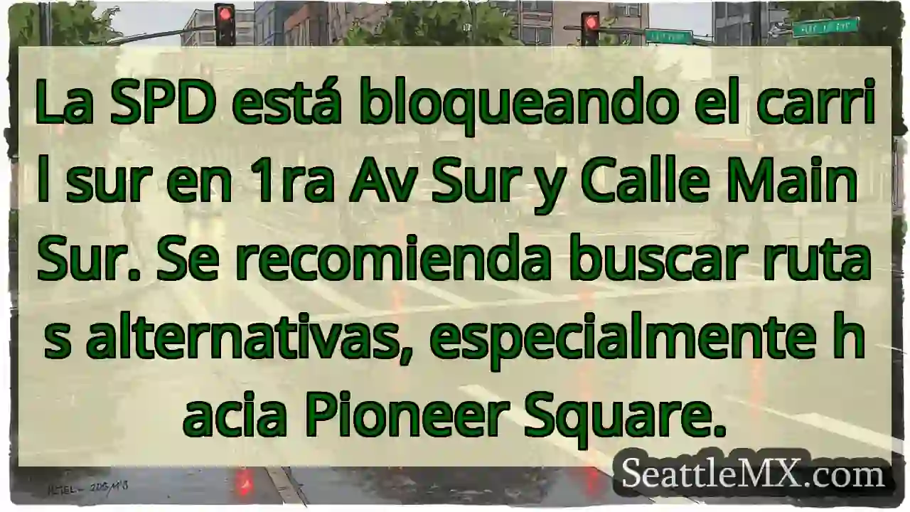 ¡Carrer Sur bloqueada! Busca ruta alternativa.