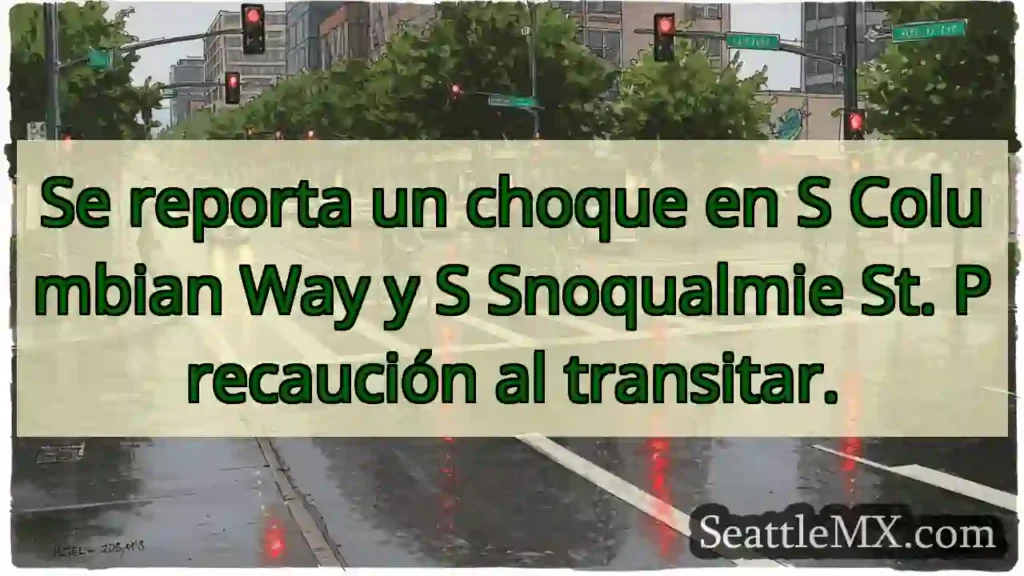 ¡Choque! S Columbian Way y S Snoqualmie St.