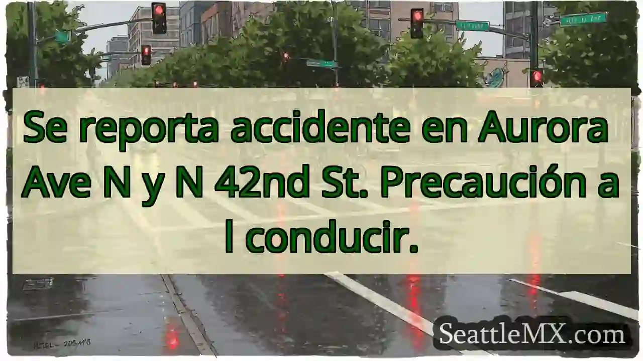 ¡Accidente! Aurora & 42nd. ¡Cuidado!