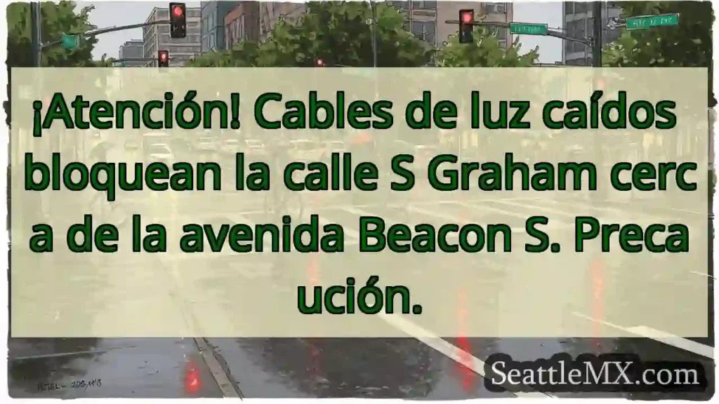 ¡Cables caídos! Calle S Graham cerrada.