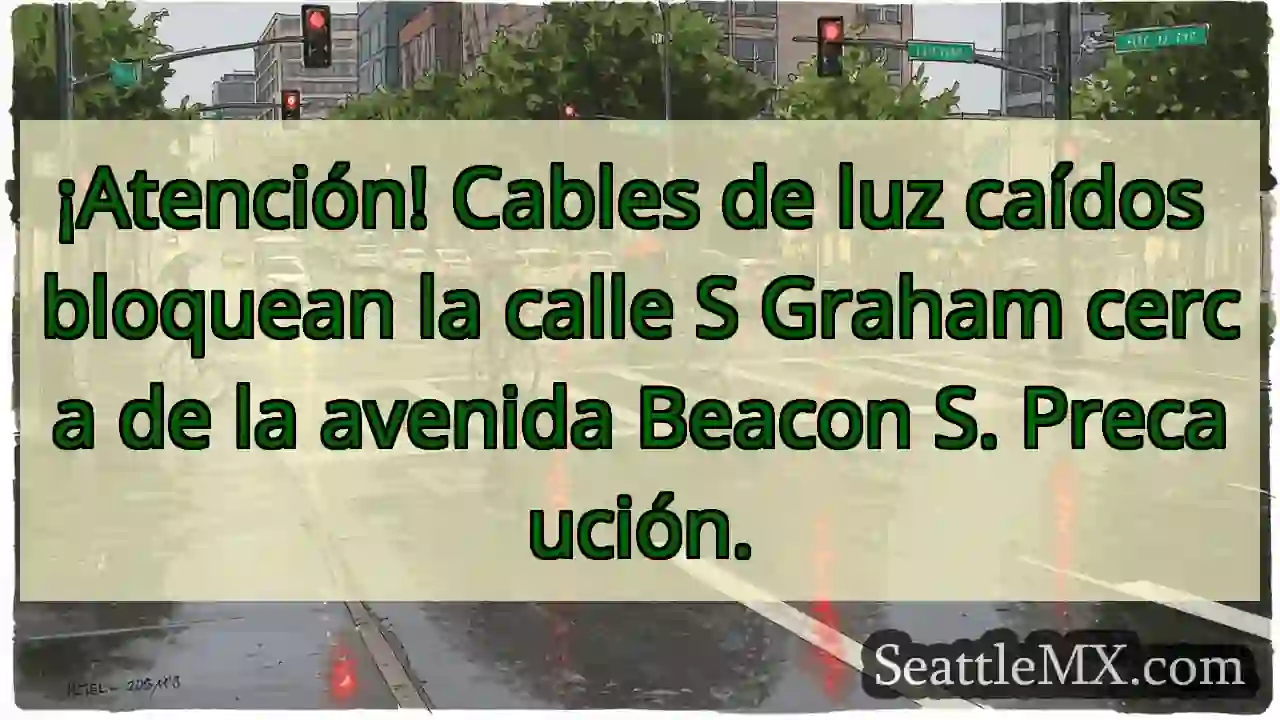 ¡Cables caídos! Calle S Graham cerrada.