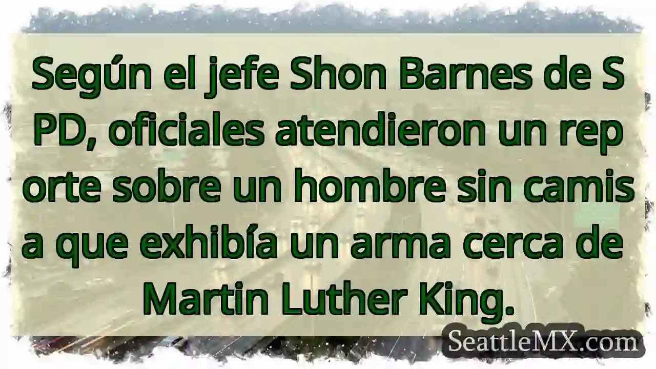 Hombre sin camisa, arma cerca de MLK. 1 Hombre sin camisa, arma cerca de MLK.