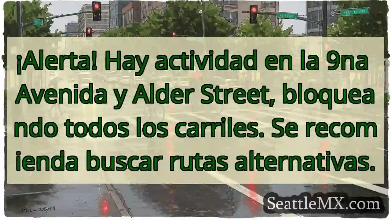 ¡Alerta! Cerrada 9na y Alder. Busca ruta.