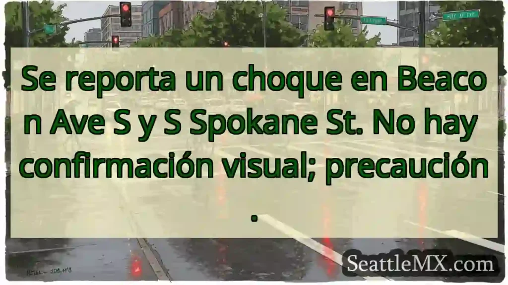 ¡Choque en Beacon &amp; Spokane! Precaución.