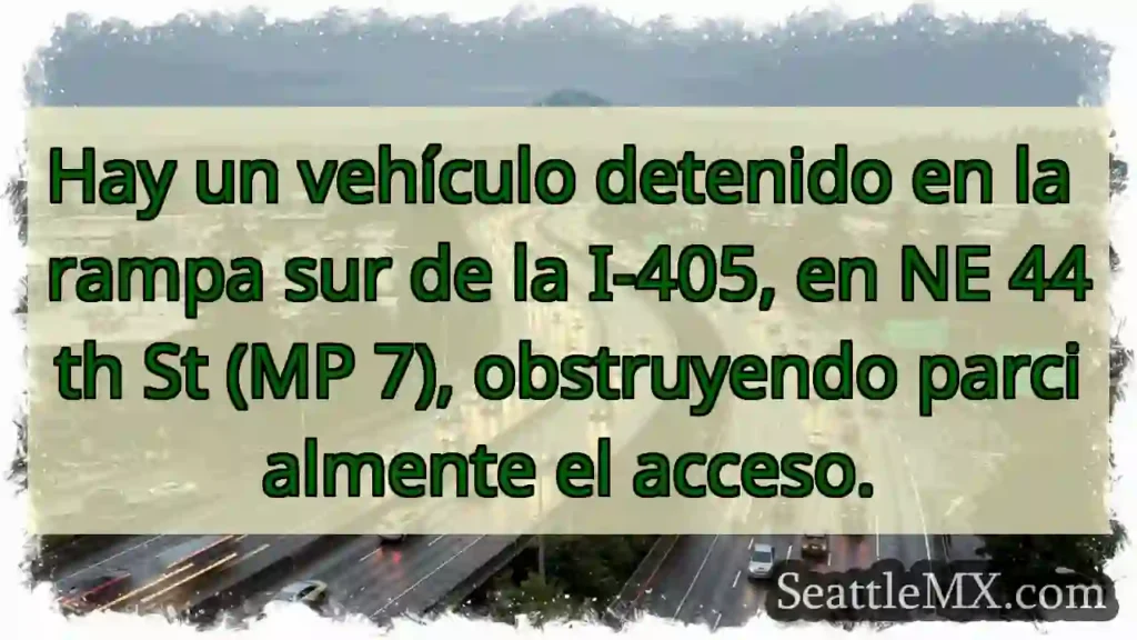 Vehículo detenido en rampa I-405 S.