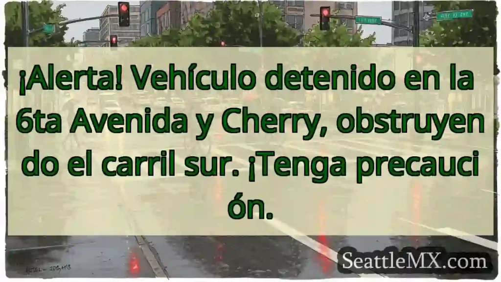 ¡Cuidado! Auto obstaculiza sur 6ta Av.