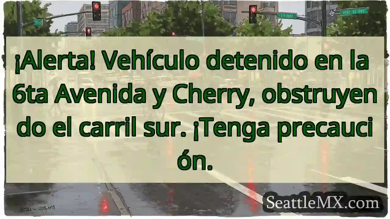 ¡Cuidado! Auto obstaculiza sur 6ta Av.