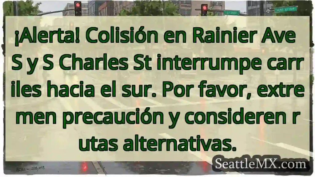 ¡Choque! Rainier Ave S cerrada al sur.
