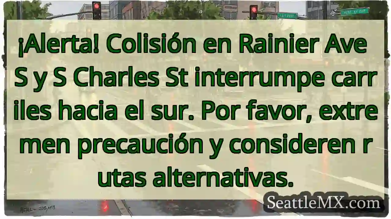 ¡Choque! Rainier Ave S cerrada al sur.