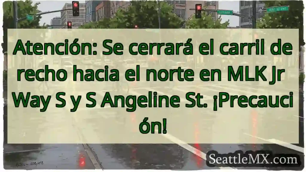 ¡Cierre de carril! MLK Jr. y Angeline.