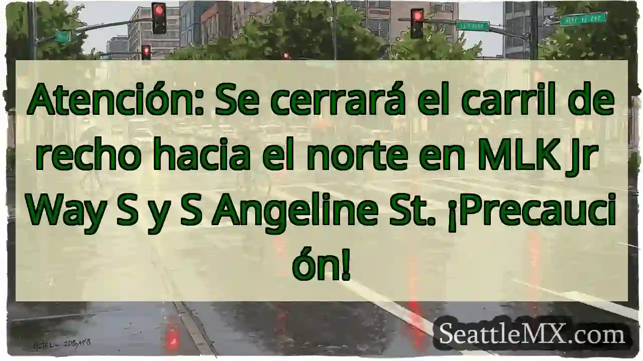 ¡Cierre de carril! MLK Jr. y Angeline.