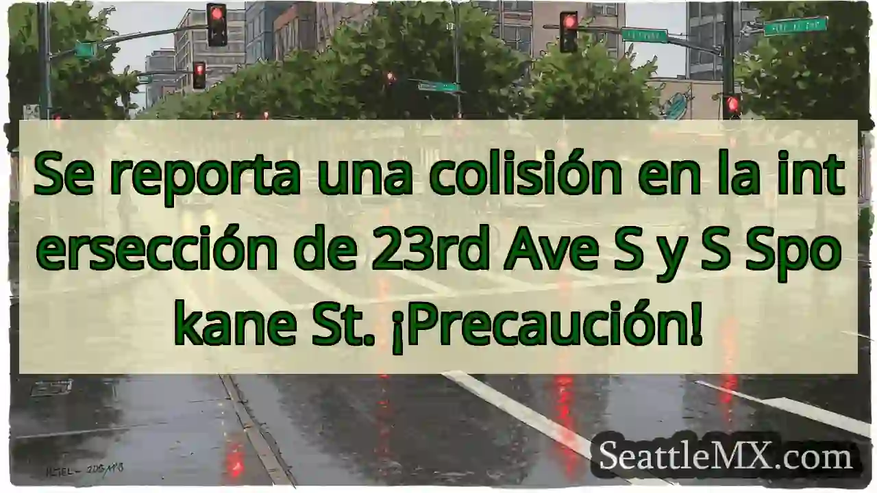 ¡Choque! 23rd & Spokane St. ¡Cuidado!