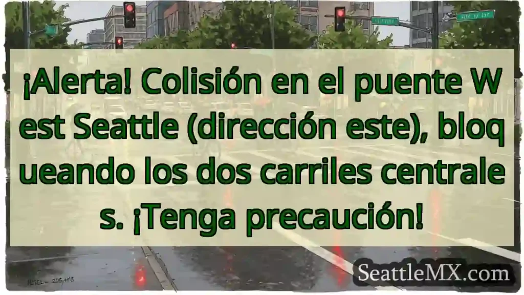 ¡Colisión! West Seattle Bridge (Este) - ¡Cuidado!