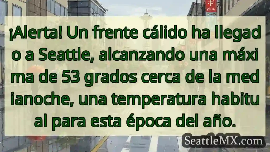 ¡Calor inesperado en Seattle! 53°F cerca de