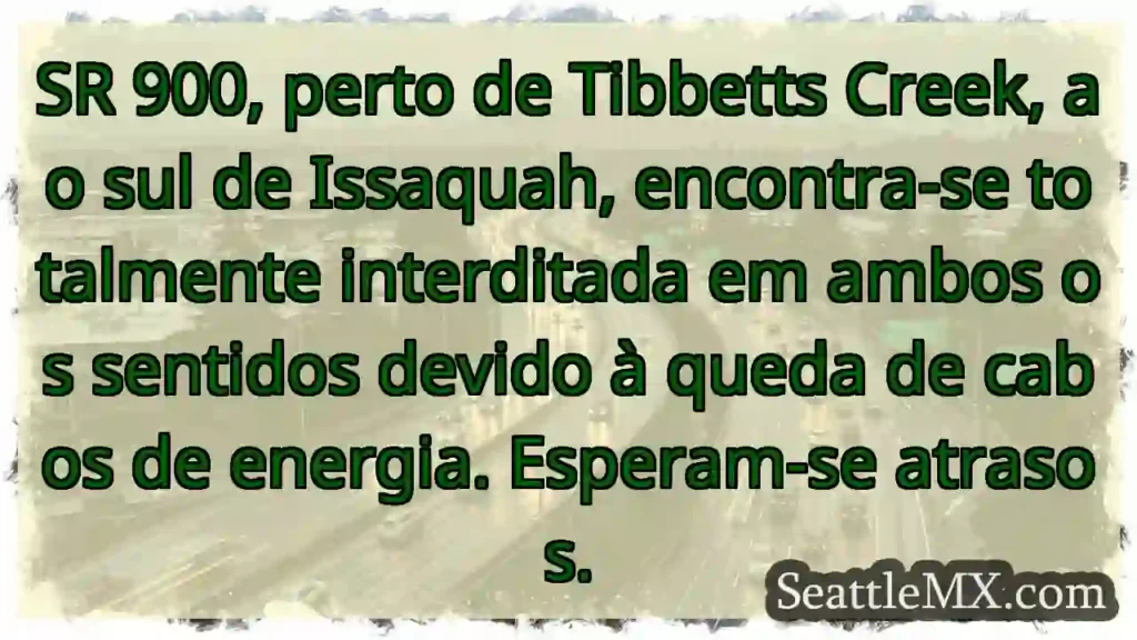 SR 900 INTERDITADA! Atrasos esperados.