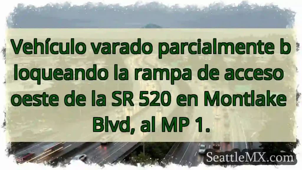 Vehículo bloquea rampa SR 520