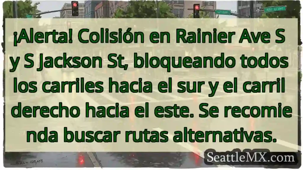 Noticias de transporte de Seattle 7 ¡Choque! Rainier & Jackson. Carriles S bloqueados.